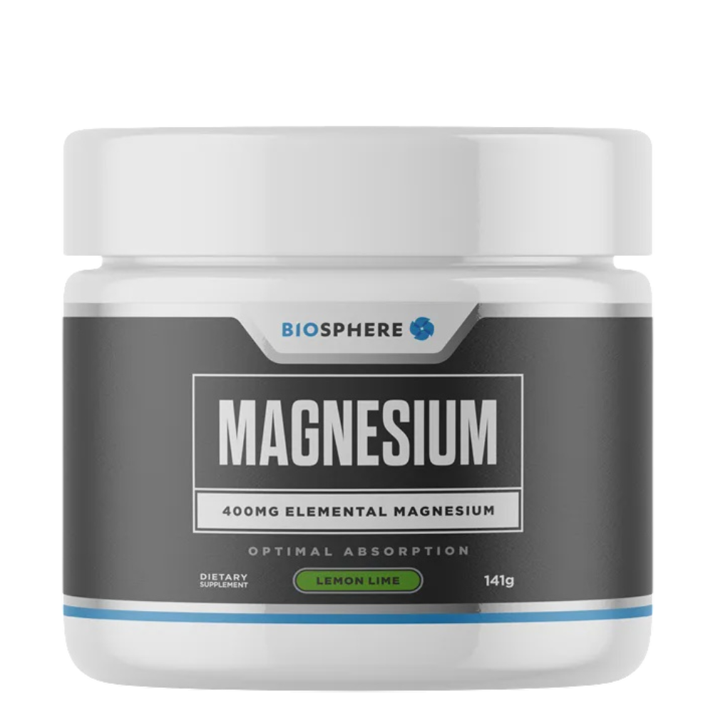 BioSphere Nutrition - Magnesium powdered 400mg Citrate, Glycinate Chelate & Malate - Lemon / Lime