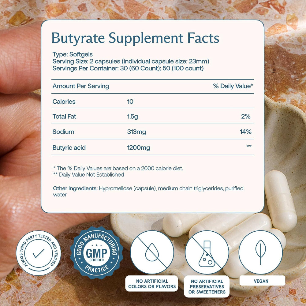 BodyBio - Sodium Butyrate 100 caps