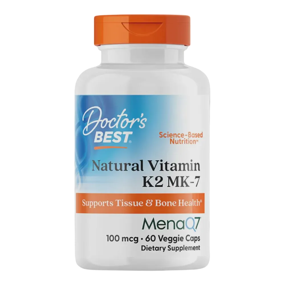 Doctor's Best - Natural Vitamin K2 MK-7 100mcg - 60 veggie caps