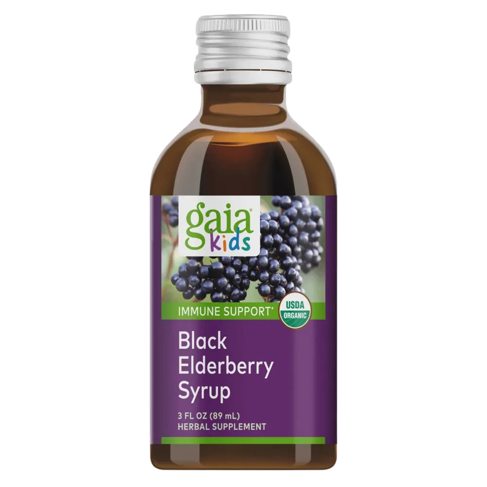 Gaia Herbs - Black Elderberry Syrup- Kids Daily 89ml