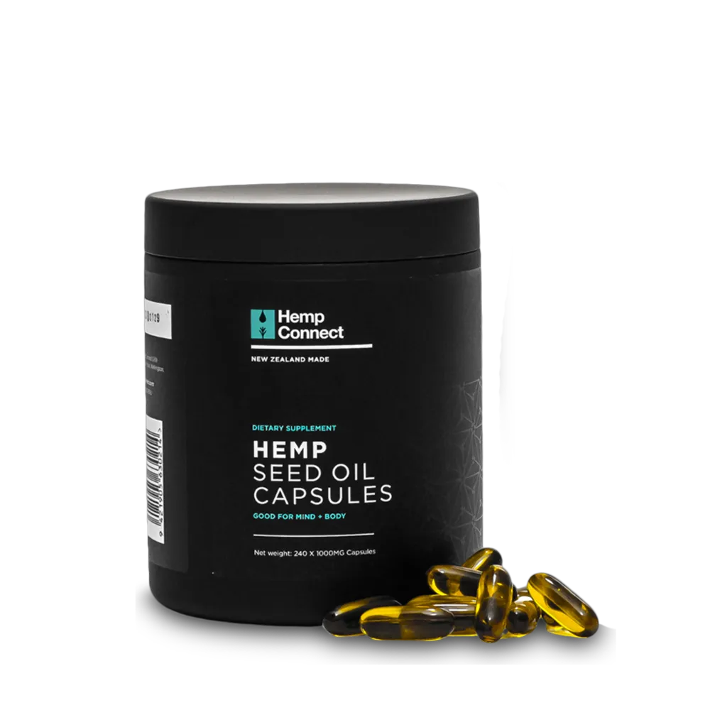 Hemp Connect - Hemp Seed Oil Capsules - NZ Grown - 240 caps