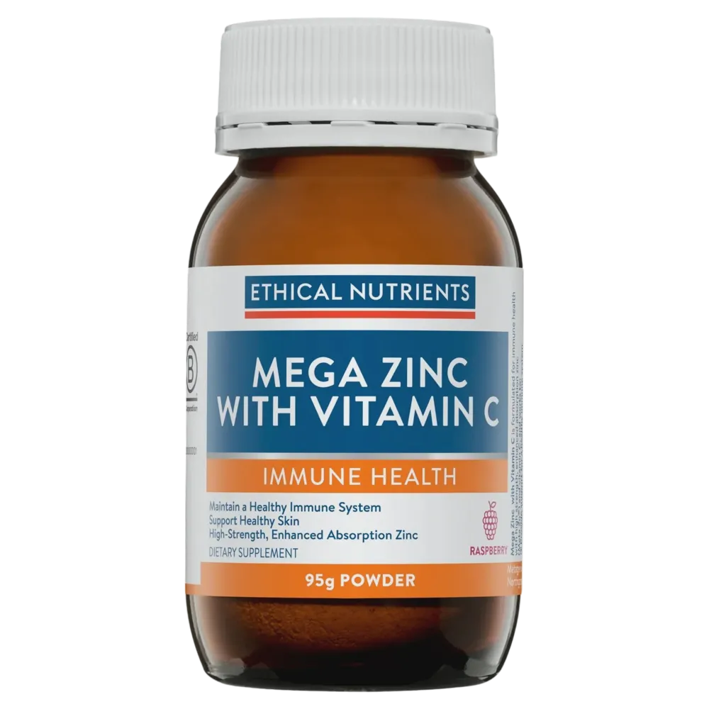 Ethical Nutrients - Mega Zinc with Vitamin C raspberry 95g
