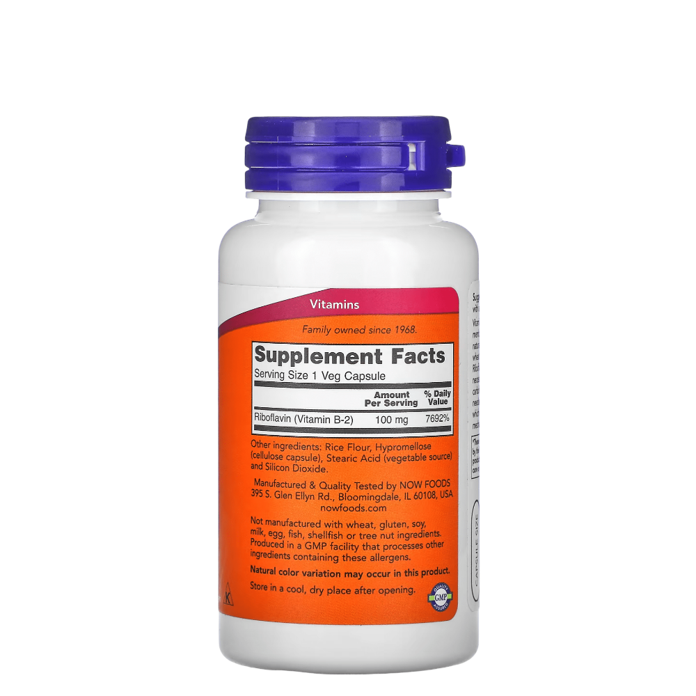 NOW - B-2 Riboflavin 100mg 100 Caps