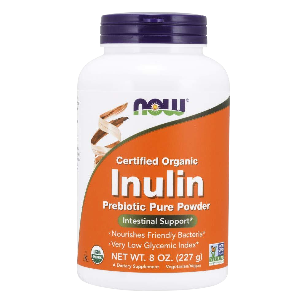 NOW - Inulin Prebiotic FOS powder USDA Organic 8oz 227g