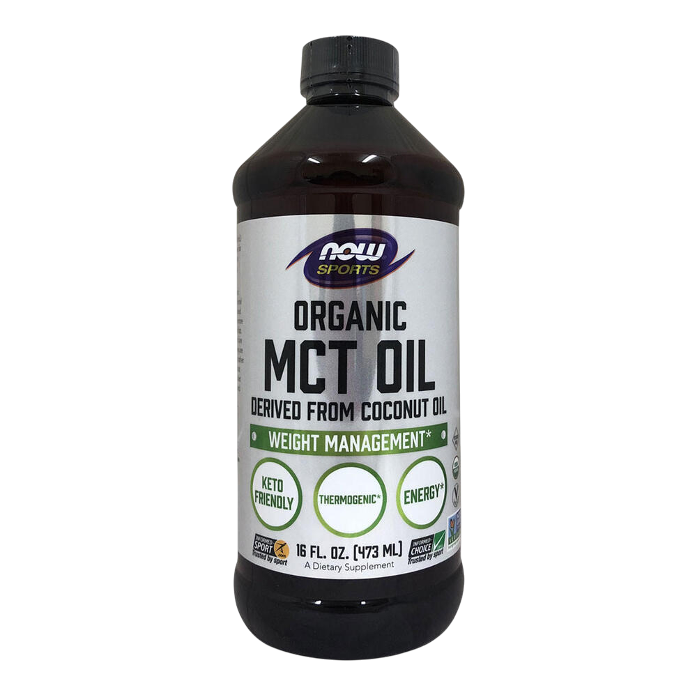 NOW - MCT Oil Organic, Derived From Coconut Oil, Pure & Unflavored