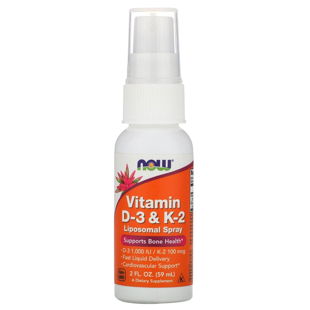 NOW - Vitamin D-3 & K-2, Liposomal Spray, 59 ml