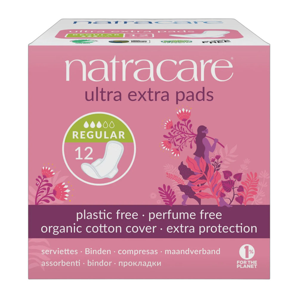Natracare - Ultra Extra Pads With Wings - Regular 12pk