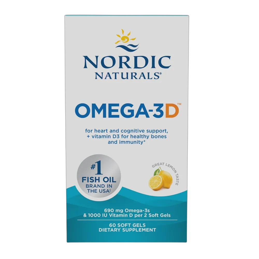 Nordic Naturals - Omega-3D - Lemon 60 softgels