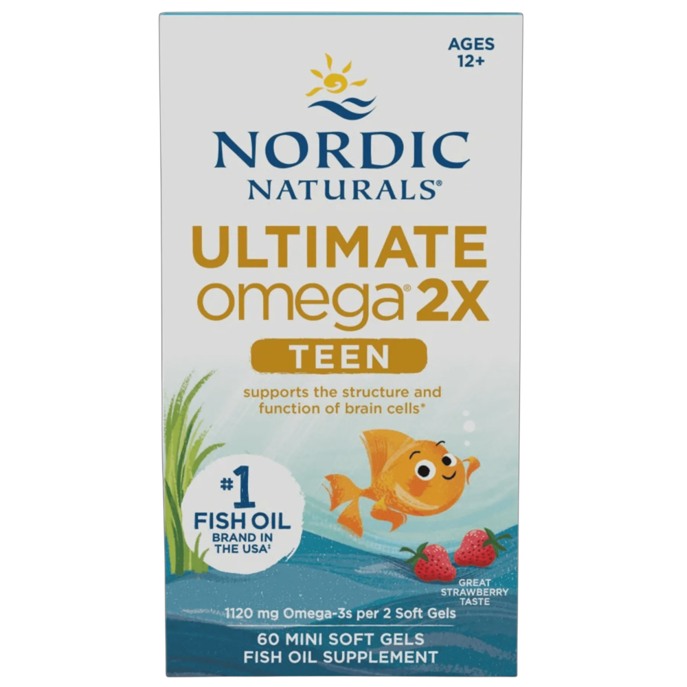Nordic Naturals - Ultimate Omega 2X TEEN - Strawberry 60 softgels