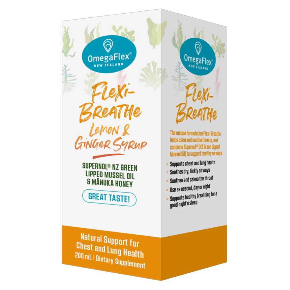 OmegaFlex - Flexi-Breathe lemon & ginger syrup 200mL