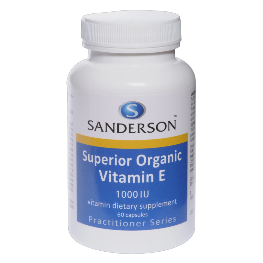 Sanderson - Superior Organic Vitamin E 1000iu Mixed Tocopherols 60 caps
