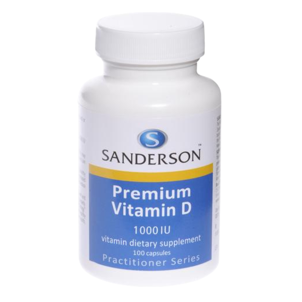 Sanderson - Vitamin D3 1000iu in rice bran oil (soy-free) 100 caps