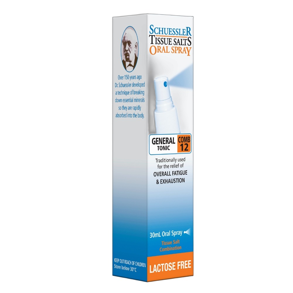 Schuessler Tissue Salts - 12 - General Tonic 30mL