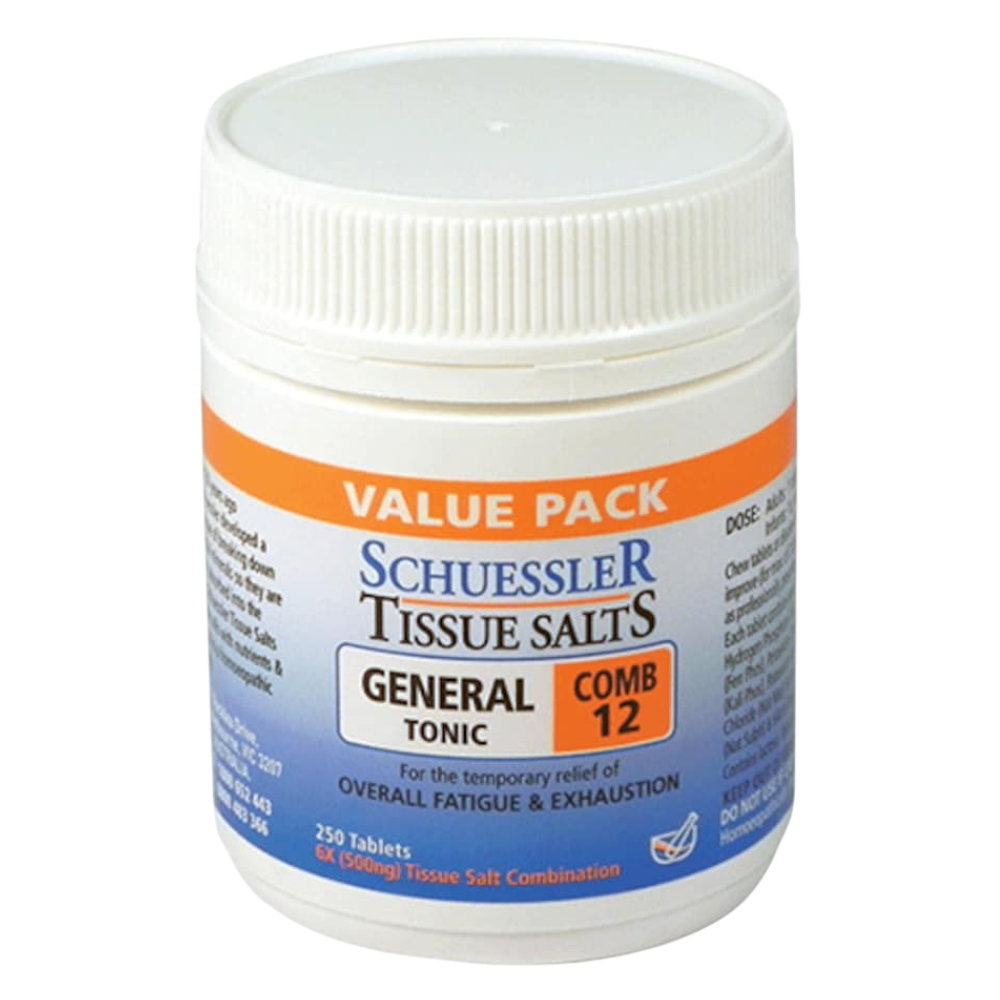 Schuessler Tissue Salts - General tonic 250 tabs Comb. 12