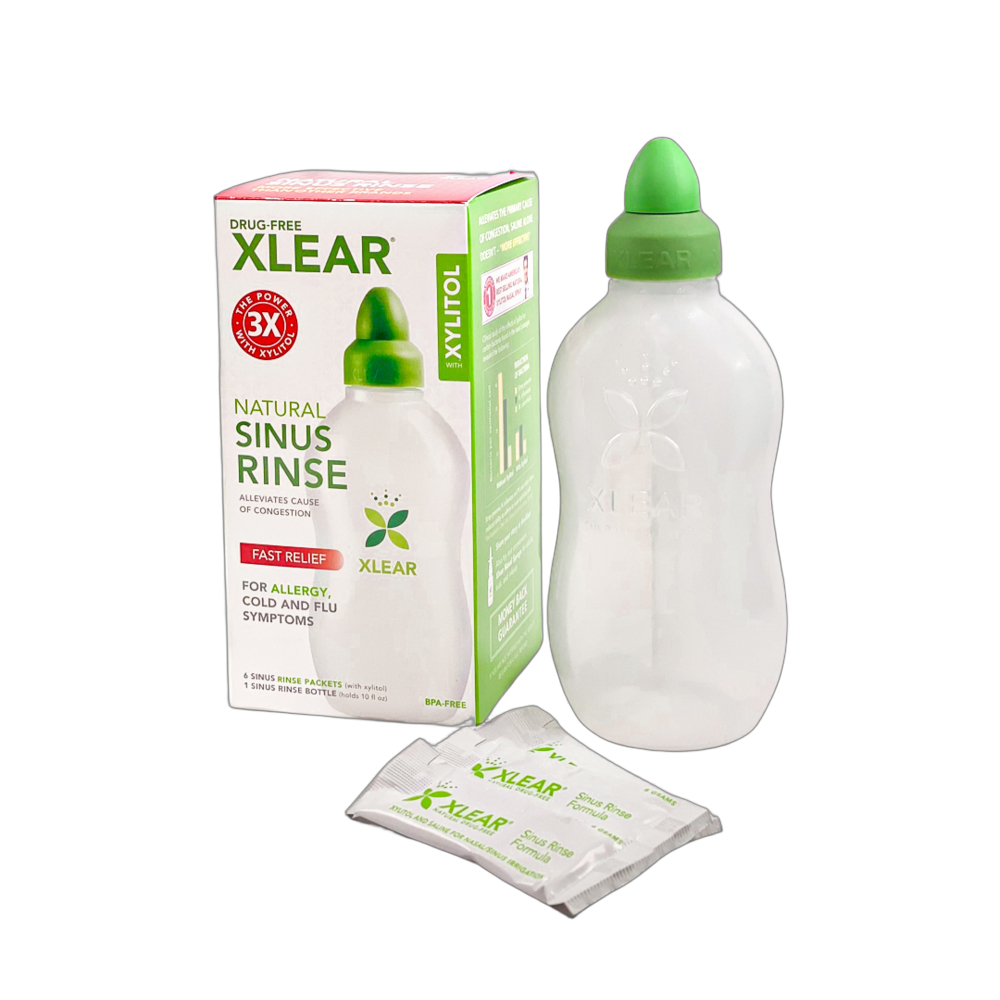 Xlear - Sinus Rinse Bottle with Solution Bottle with 6 solution packets