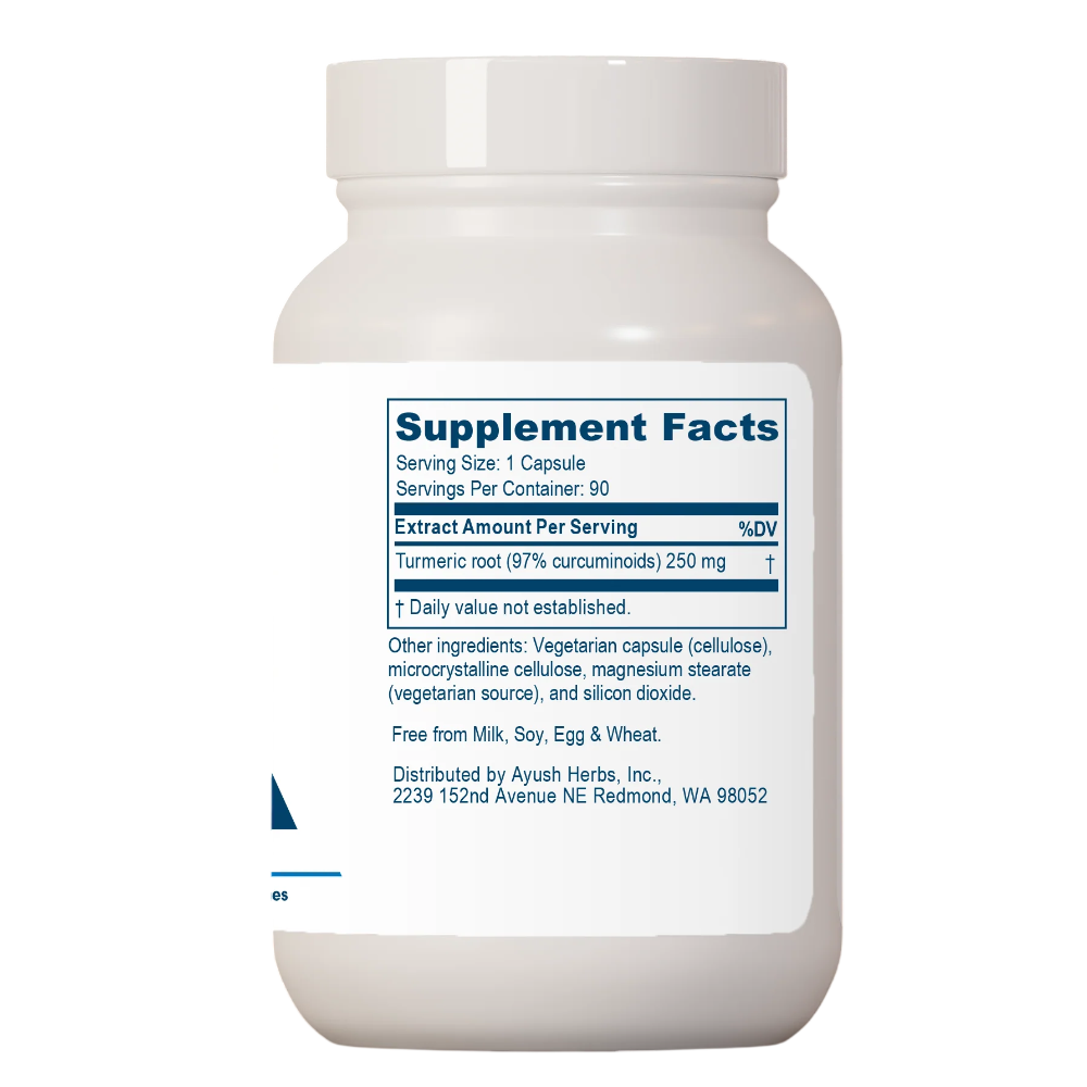 Ayush Herbs - Curcumin 97% 90 Vegetarian caps