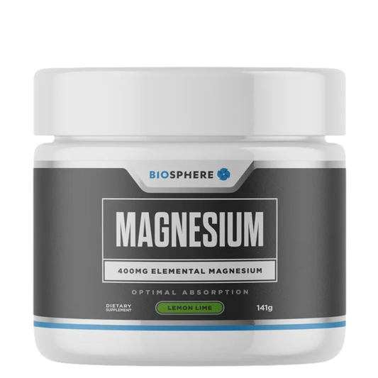 BioSphere Nutrition - Magnesium powdered 400mg Citrate, Glycinate Chelate & Malate - Lemon / Lime