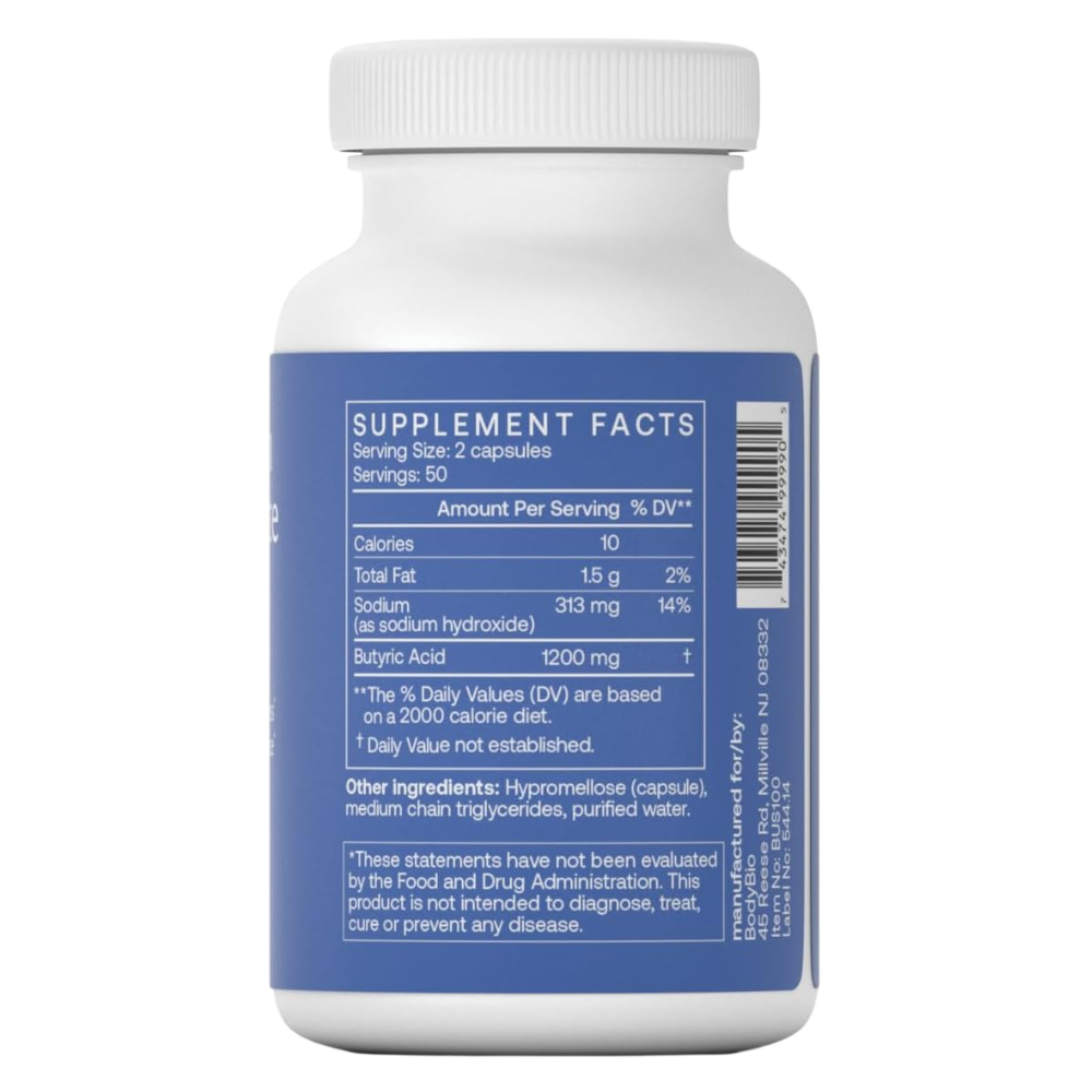BodyBio - Sodium Butyrate 100 caps