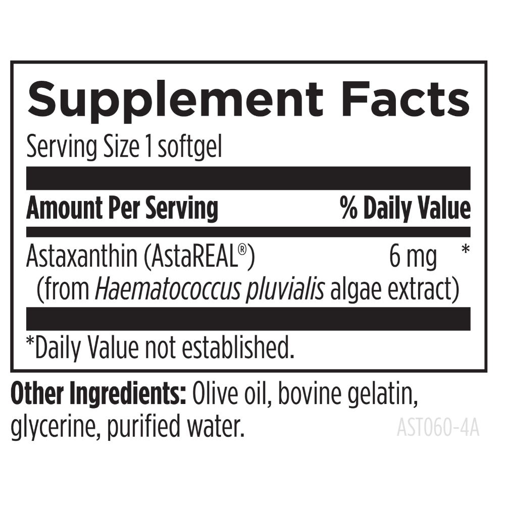Designs for Health - Astaxanthin 60 softgels