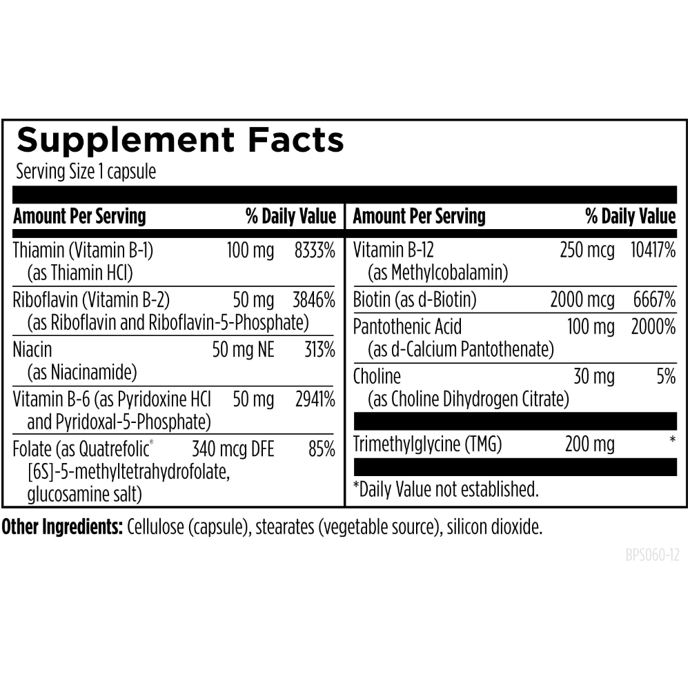 Designs for Health - B-Supreme  60 vege caps (USA- glass bottle)