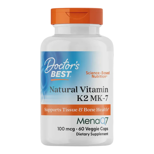 Doctor's Best - Natural Vitamin K2 MK-7 100mcg - 60 veggie caps