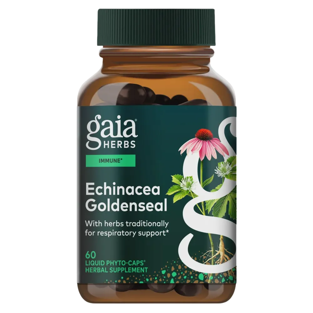 Gaia Herbs - Echinacea Goldenseal 60 caps