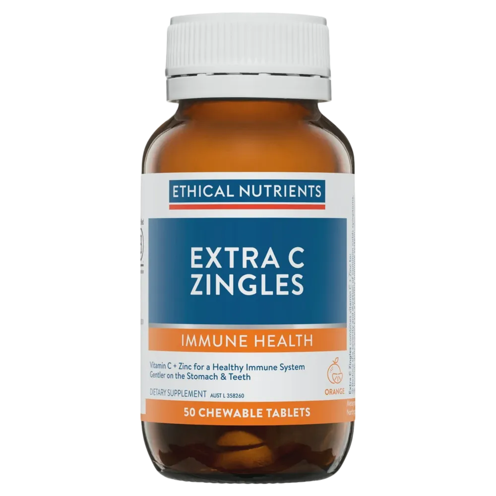 Ethical Nutrients - Extra C Zingles Orange 1000gm 50 Tabs