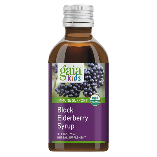 Gaia Herbs - Black Elderberry Syrup- Kids Daily 89ml