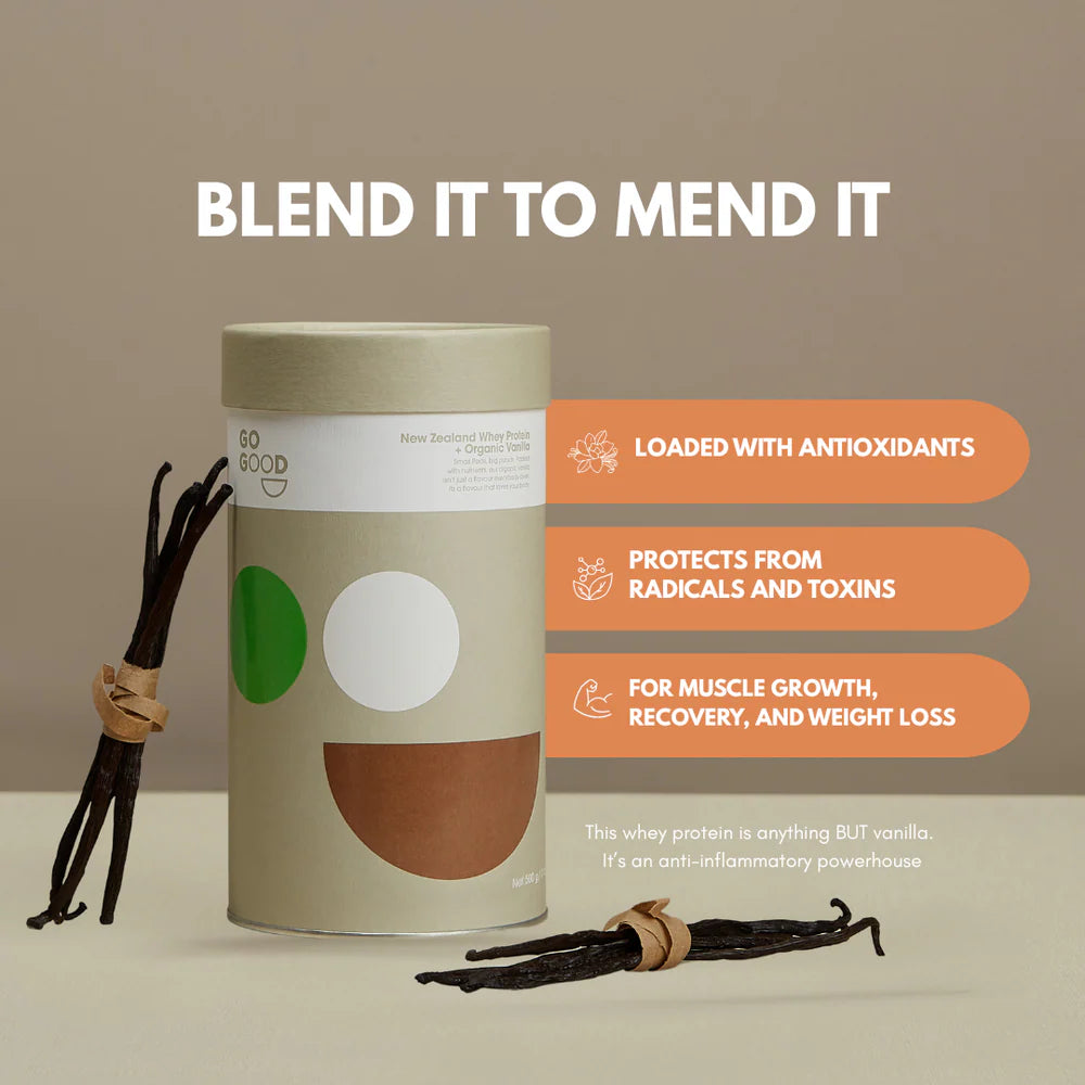 Go Good - Whey Protein Powder + Organic Vanilla 1kg