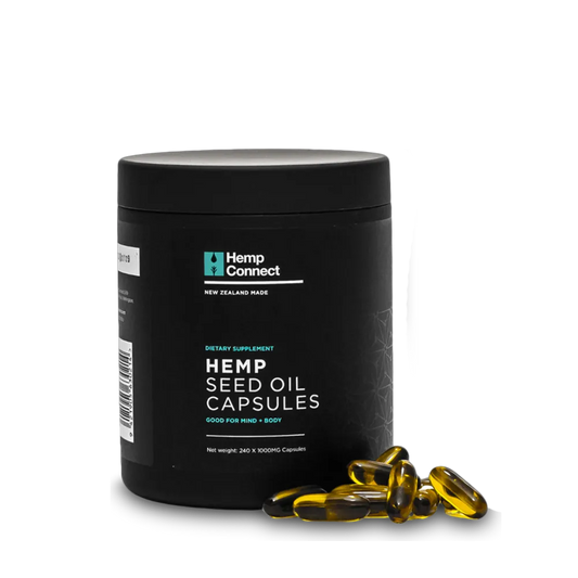 Hemp Connect  - Hemp Seed Oil Capsules - NZ Grown - 240 caps