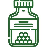 Homeopathy bottle filled with Homeopathy  pills.