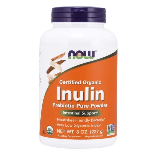 NOW - Inulin Prebiotic FOS powder USDA Organic 8oz 227g