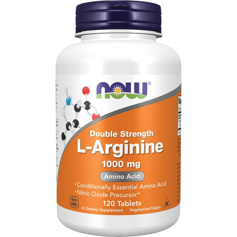 NOW - L-Arginine, Double Strength 1000 mg 120 Tabs