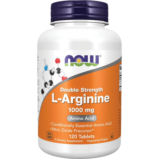 NOW - L-Arginine, Double Strength 1000 mg 120 Tabs