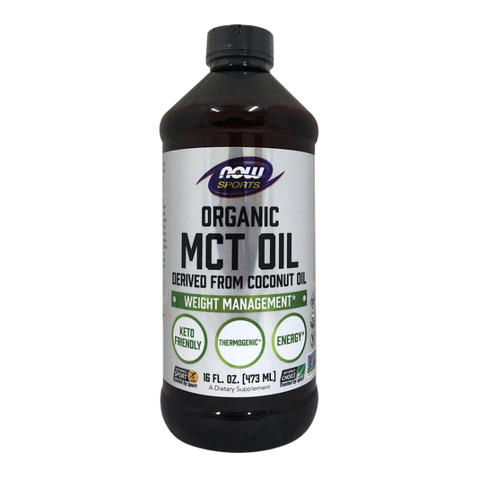 NOW - MCT Oil Organic, Derived From Coconut Oil, Pure & Unflavored