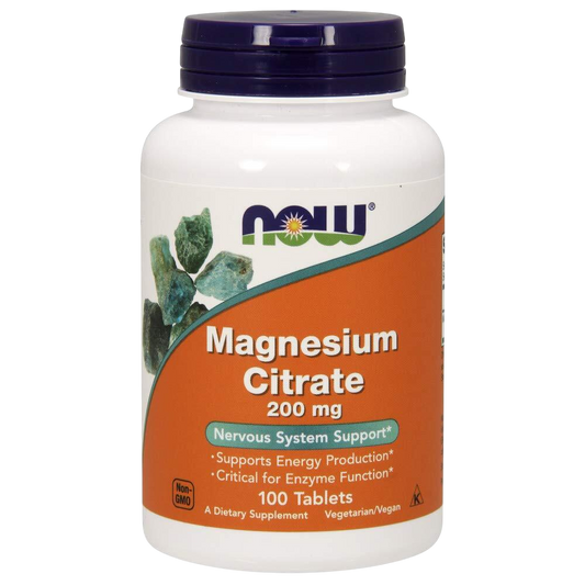 NOW - Magnesium Citrate 200mg 100 tabs