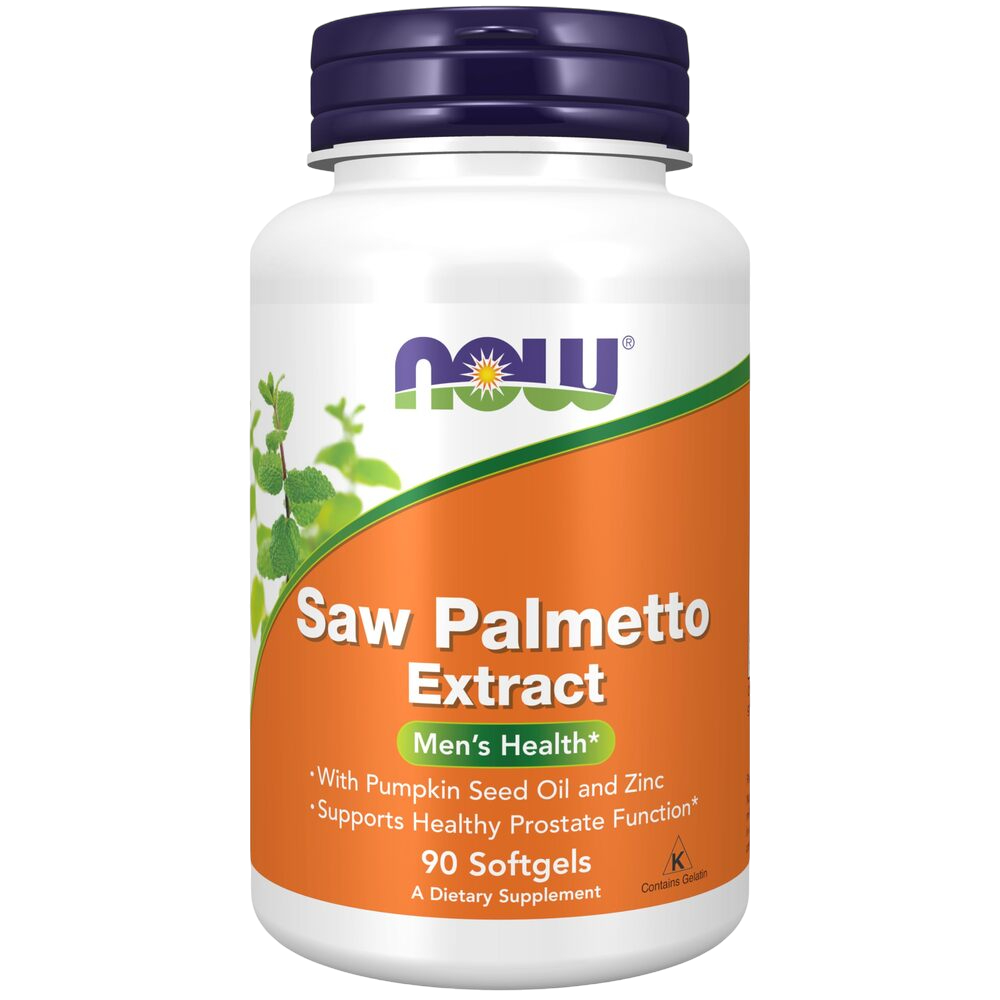 NOW - Saw Palmetto Extract 80mg + Pumpkin Seed Oil & Zinc 90 Soft gels
