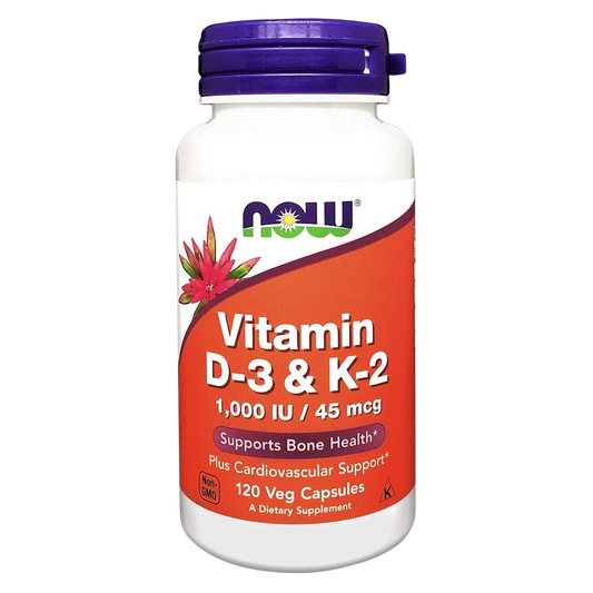NOW - Vitamin D3 & K2 120 capsules