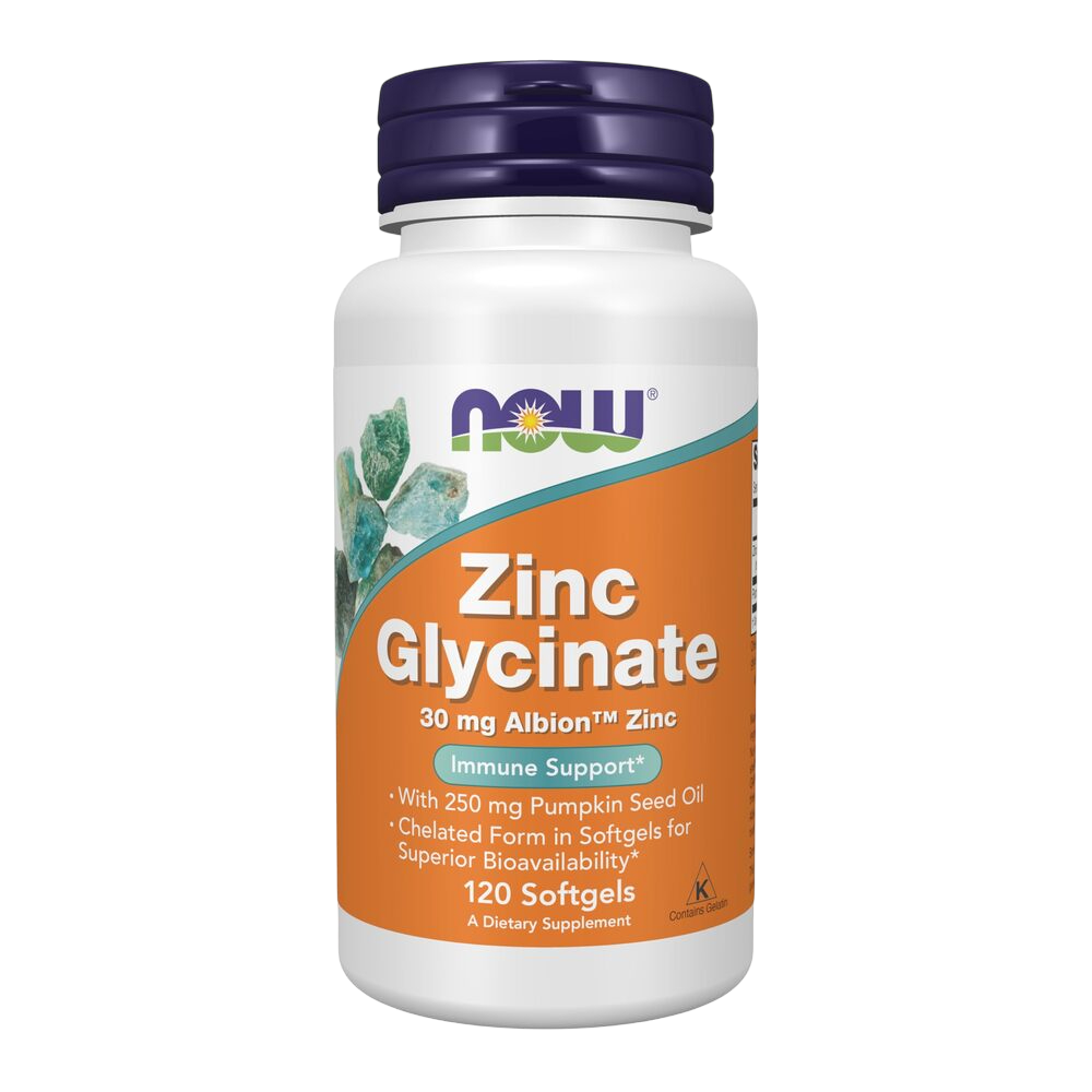 NOW - Zinc Glycinate 120 Soft gels