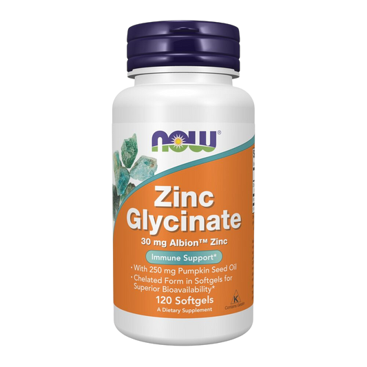 NOW - Zinc Glycinate 120 Soft gels