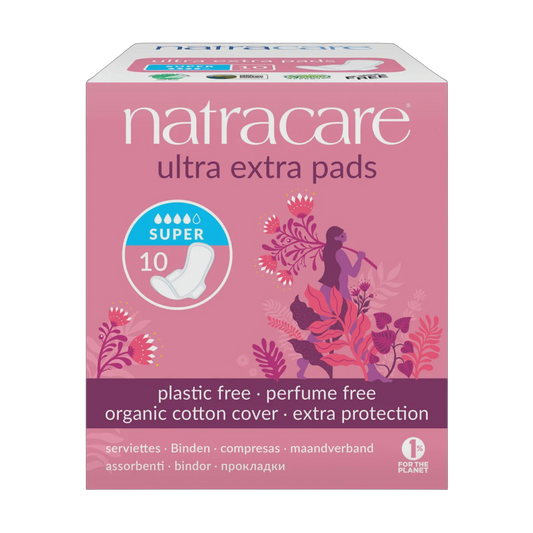 Naturocare Ultra Extra Pads With Wings - Super 10pk