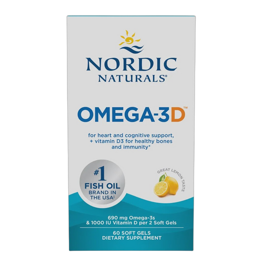 Nordic Naturals - Omega-3D - Lemon 60 softgels