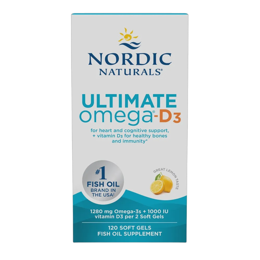 Nordic Naturals - Ultimate Omega D3 - Lemon 120 softgels