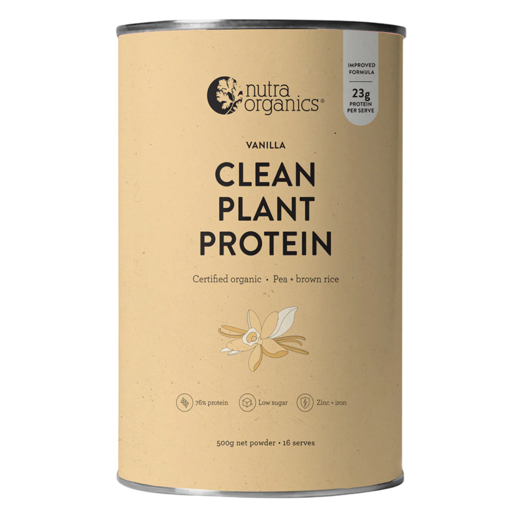 Nutra Organics - Clean Plant Protein Vanilla 500g