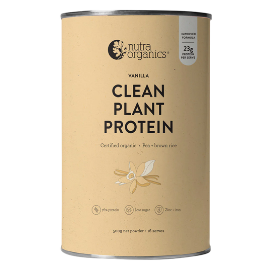 Nutra Organics - Clean Plant Protein Vanilla 500g
