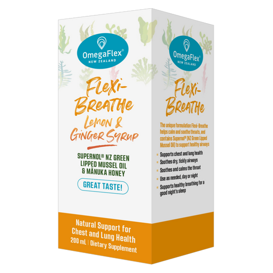 OmegaFlex - Flexi-Breathe lemon & ginger syrup 200mL