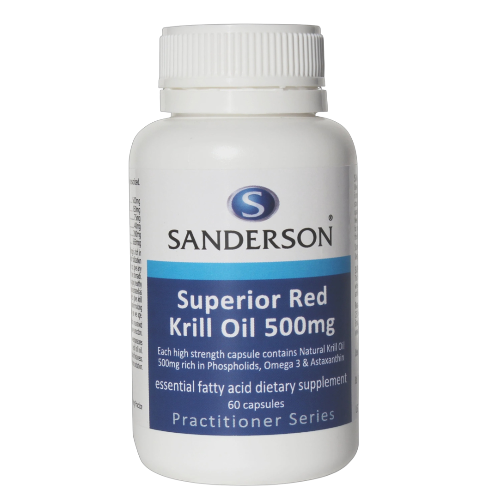 Sanderson - Superior Red Krill Oil 500mg (Norwegian Rimfrost) 60 caps