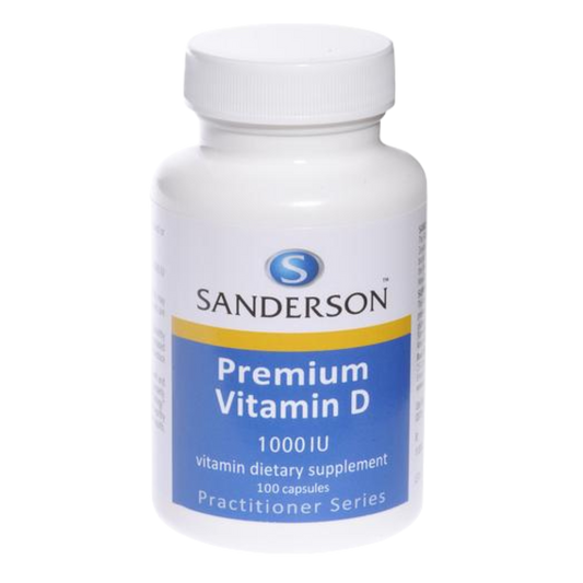 Sanderson - Vitamin D3 1000iu in rice bran oil (soy-free) 100 caps