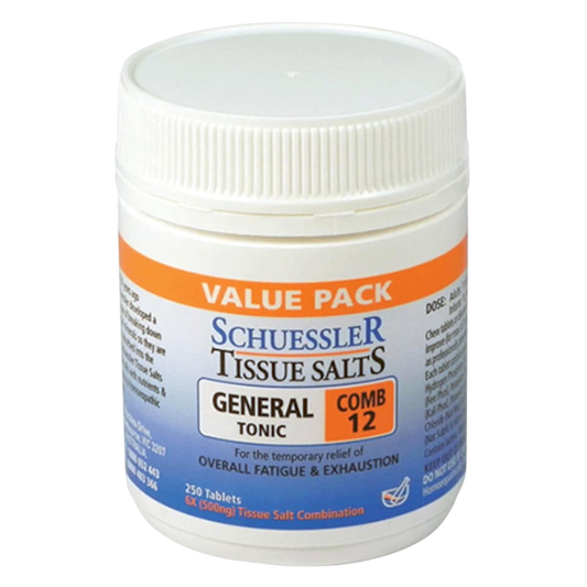 Schuessler Tissue Salts - General tonic 250 tabs  Comb. 12