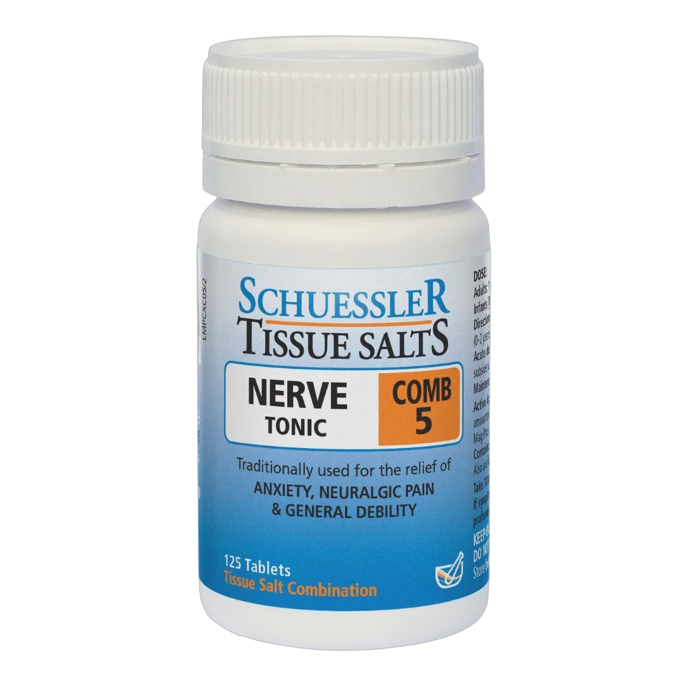 Schuessler Tissue Salts - Nerve Tonic - Comb 5 – Lactose Free